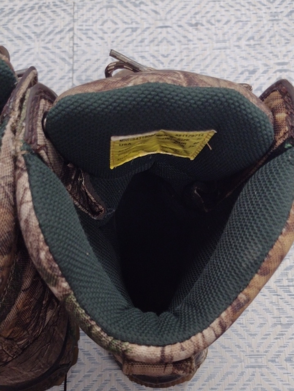 Herman Survivors Hunting Boots Size 7.5 Waterproof Realtree Camo Thinsulate 800g - Picture 7 of 16